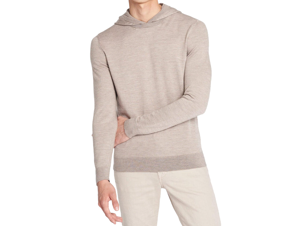Men’s Breathable Stripe Pattern Wool Hoodie
