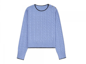 Cable-Knitting-Round-Neck-Pullover
