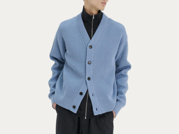 Pure Color V-Neck Button Cardigan
