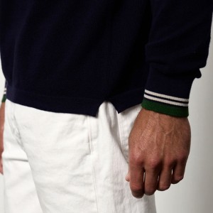 Kapas Lengan Panjang Men Ing Knit Polia