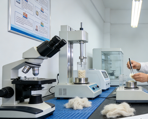 Tactile testing in cashmere laboratory