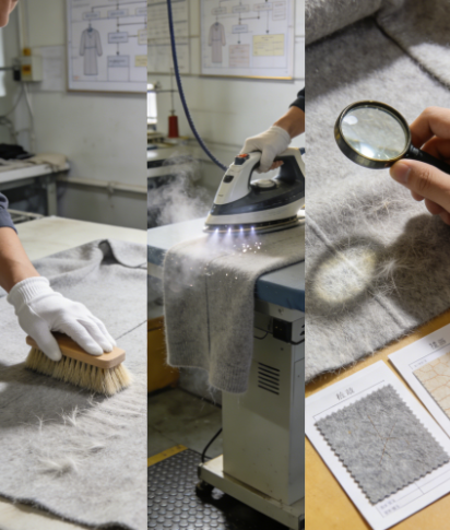 Cashmere processing steps