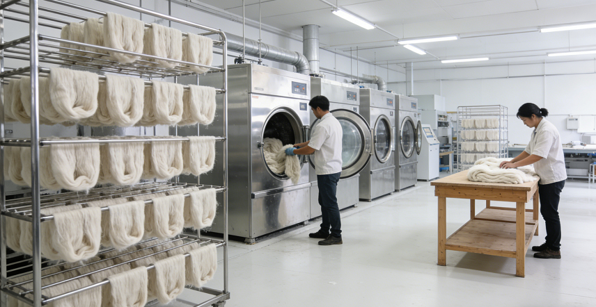 The dry cleaning process of cashmere

