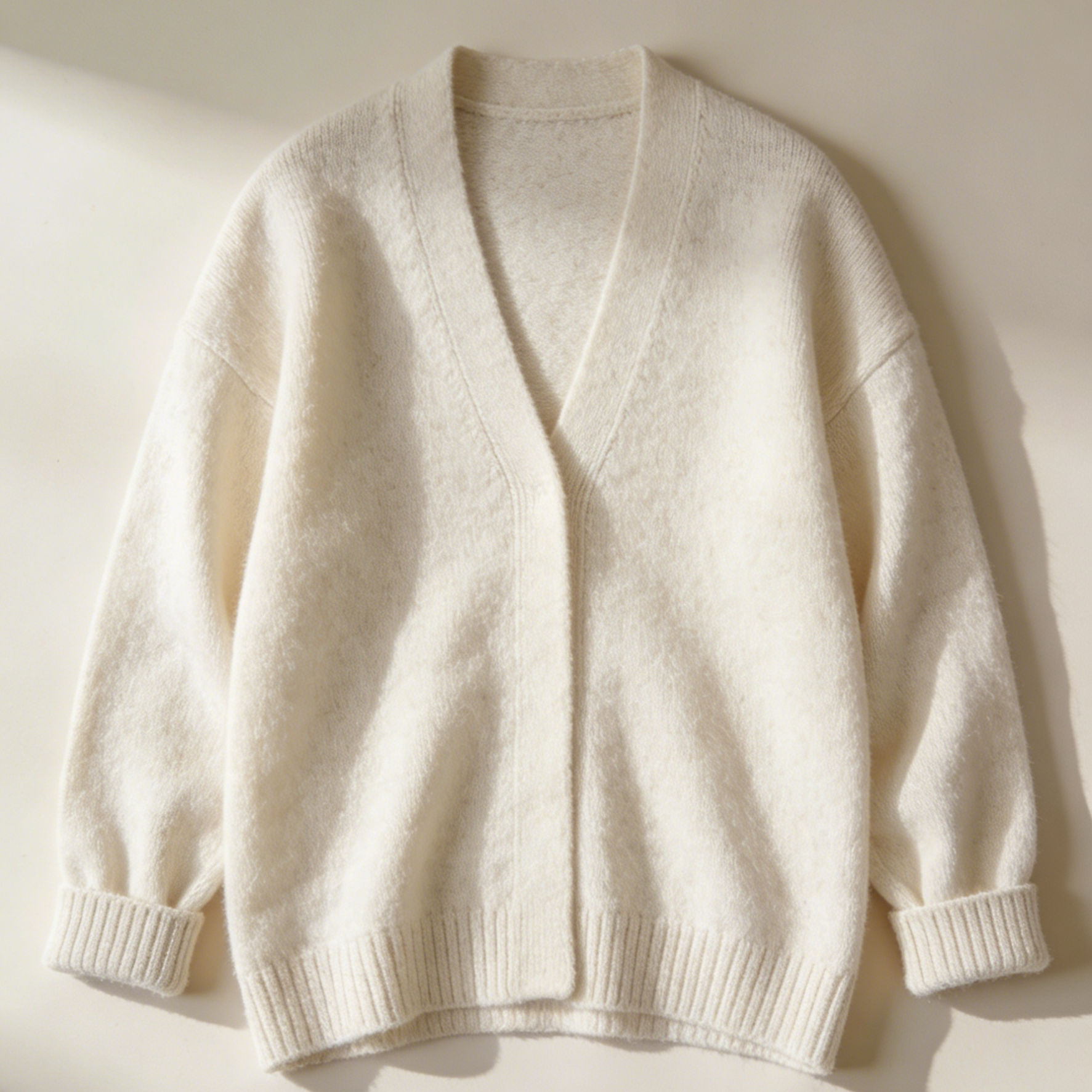 Off-white cashmere cardigan