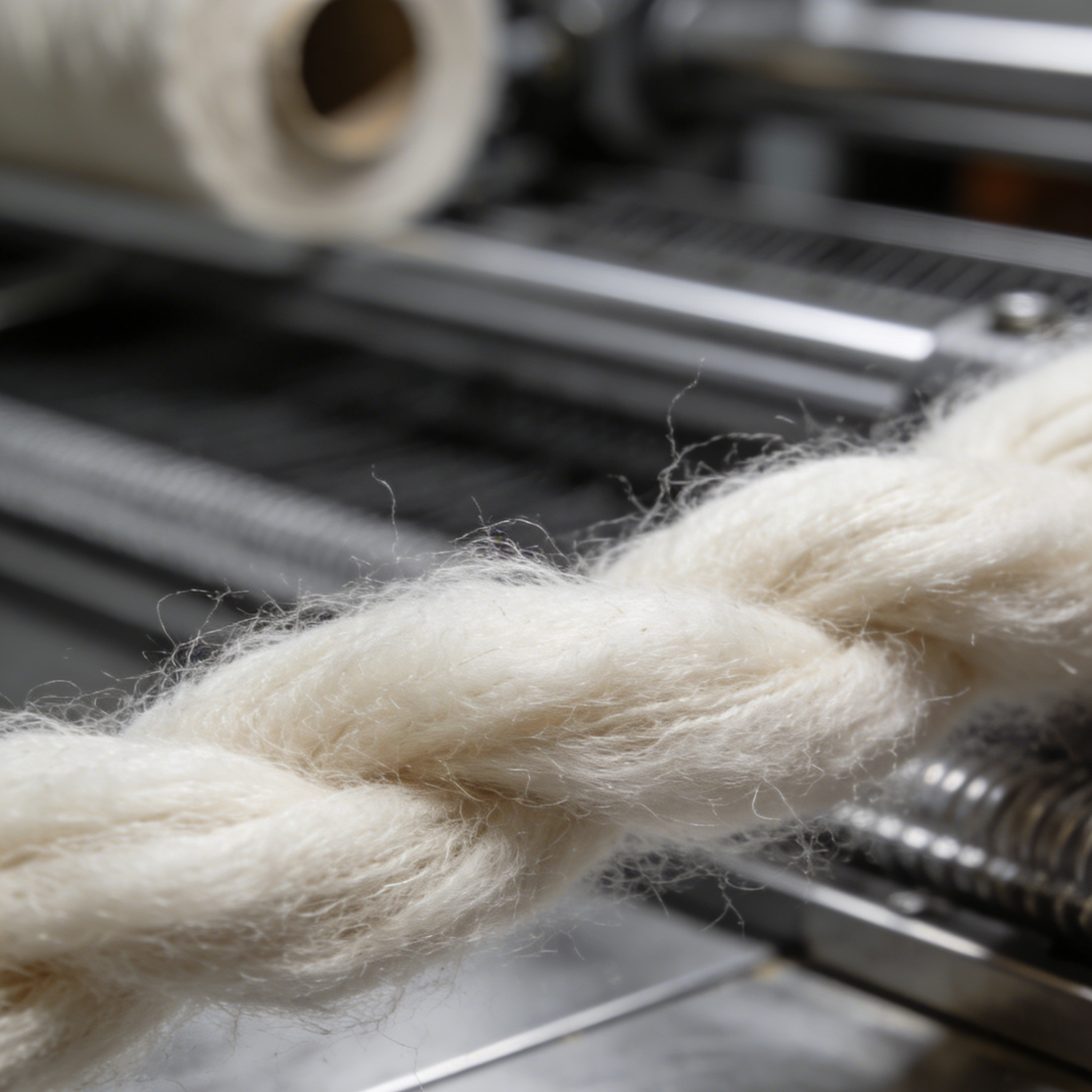 Details of cashmere fiber weaving