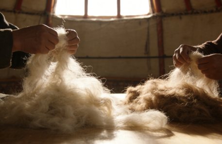 cashmere raw fiber sorting