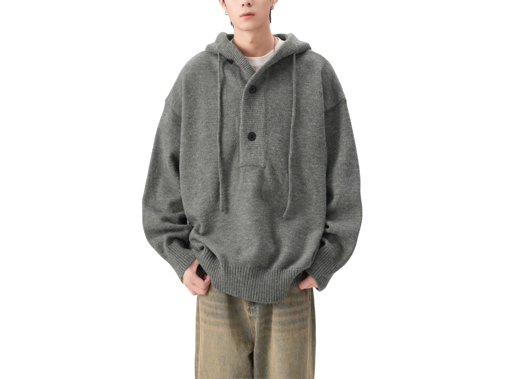 Adjustable-hooded-cardigan-jumper