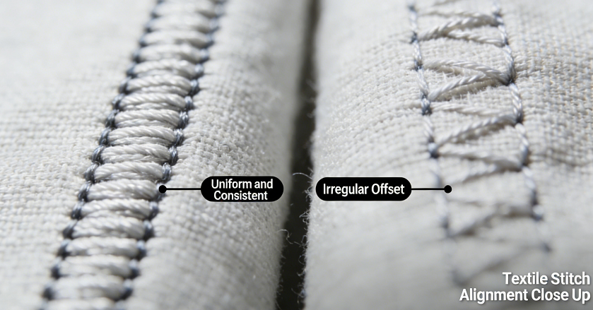 Embroidery stitching precision comparison for bulk apparel