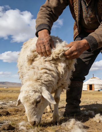 Mongolian cashmere goats and ethical sourcing at origin