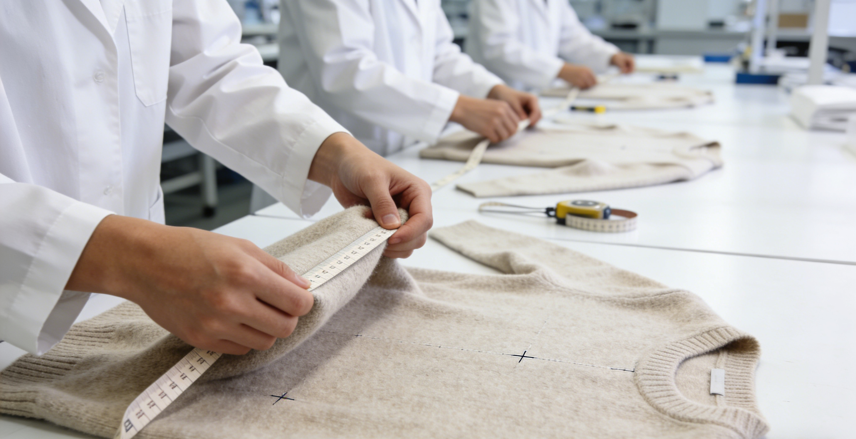 Quality inspection process for cashmere sweaters in knitting factories
