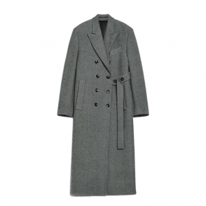 H-shape Gray Custom Double-breasted Button Peak...