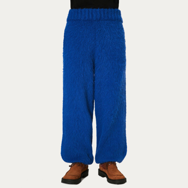 Custom Plus Size Women’s Trousers Mohair & Wool Blended Knitwear Pants