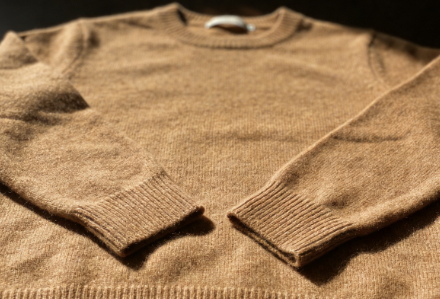 Medium-weight cashmere sweater ideal for fall layering 