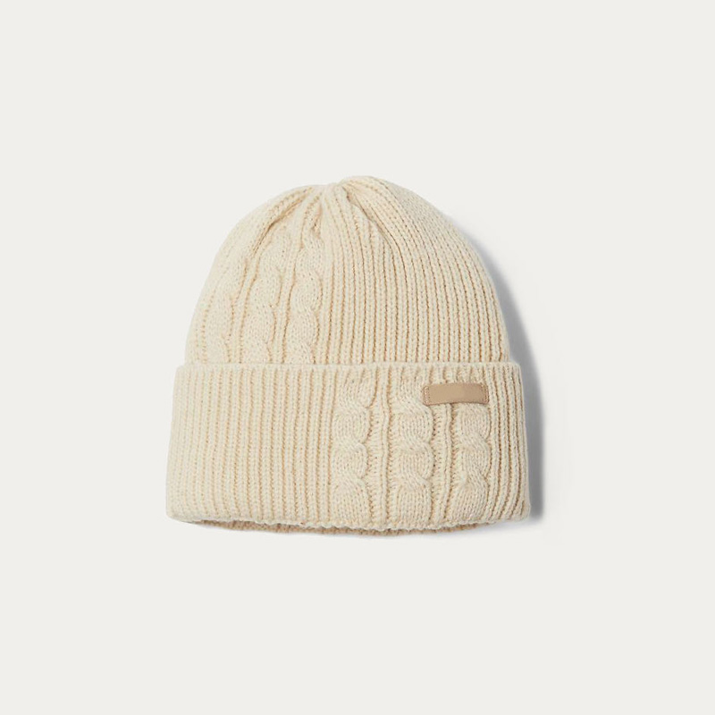 အမျိုးသမီးဖက်ရှင် Jacquard Pure Cashmere Knitted Beanie စိတ်ကြိုက်လိုဂို